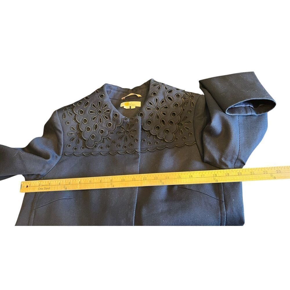 Boden woman’s 8 Broderie Detail eyelet trim button up coat jacket classic - Picture 8 of 11